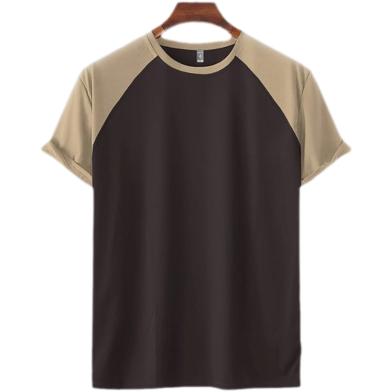 Fabrilife Mens Premium Short Sleeve Raglan - Chocolate image