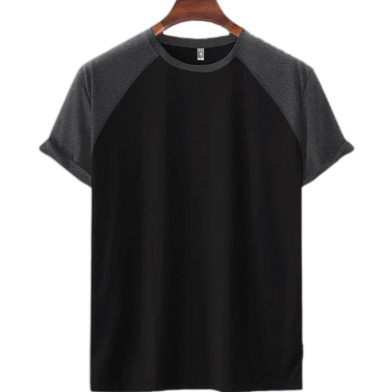 Fabrilife Mens Premium Short Sleeve Raglan - Black image