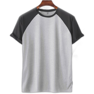 Fabrilife Mens Premium Short Sleeve Raglan - Gray Melange image