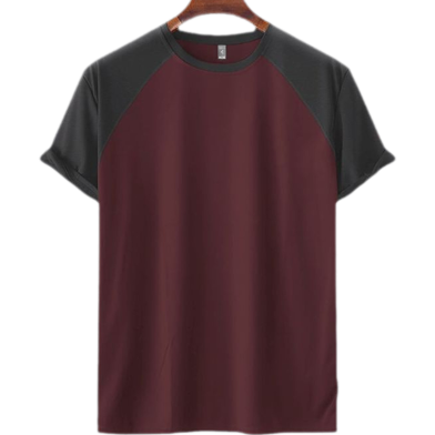 Fabrilife Mens Premium Short Sleeve Raglan - Maroon image