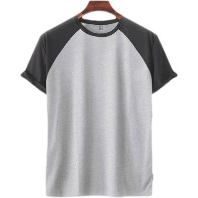 Fabrilife Mens Premium Short Sleeve Raglan - Gray Melange image