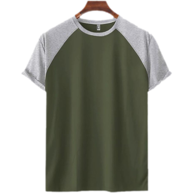 Fabrilife Mens Premium Short Sleeve Raglan - Olive image