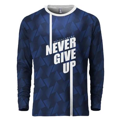 Fabrilife Mens Premium Sports Full sleeve T-shirt - Never give up image