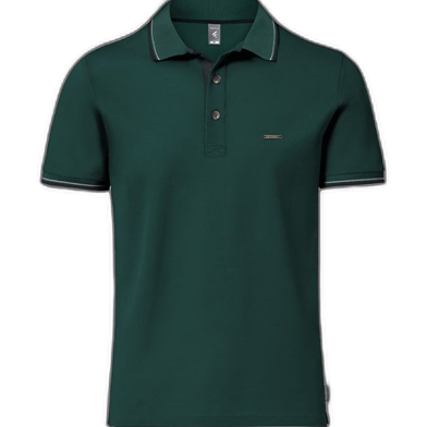 Fabrilife Premium Double PK Cotton Polo - Green image