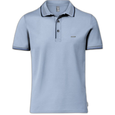 Fabrilife Premium Double PK Cotton Polo - Sky Blue image