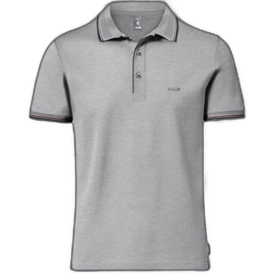 Fabrilife Premium Double PK Cotton Polo - Gray Melange image