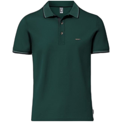 Fabrilife Premium Double PK Cotton Polo - Green image