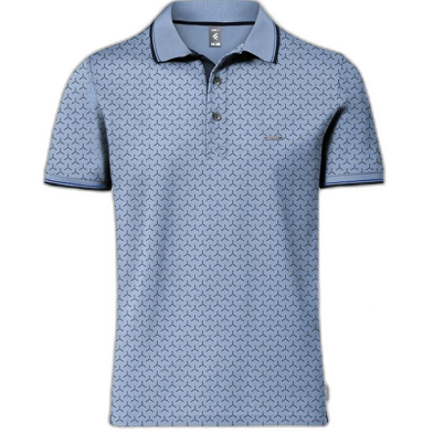 Fabrilife Premium Elite Edition Double PK Cotton Polo - Sky Blue image