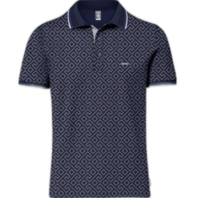 Fabrilife Premium Elite Edition Double PK Cotton Polo - Navy image