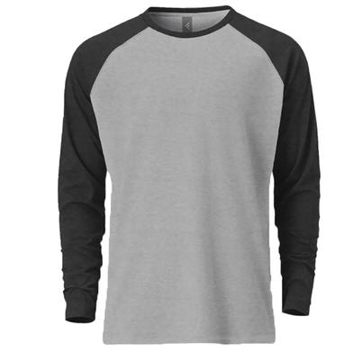 Fabrilife Premium Full Sleeve Raglan T-Shirt - Gray Melange image
