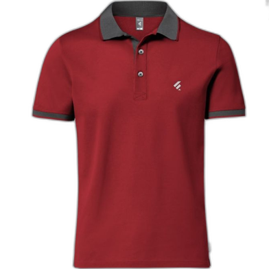 Fabrilife Single Jersey Knitted Cotton Polo - Red image