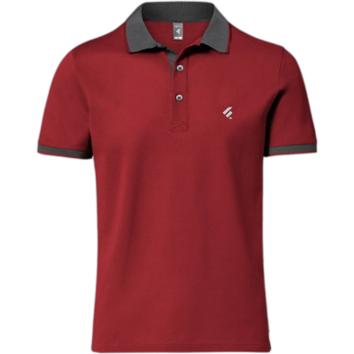 Fabrilife Single Jersey Knitted Cotton Polo - Red image