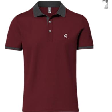 Fabrilife Single Jersey Knitted Cotton Polo - Maroon image