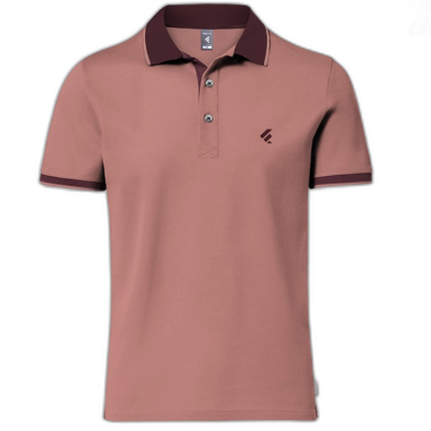 Fabrilife Single Jersey Knitted Cotton Polo - Brick Red image