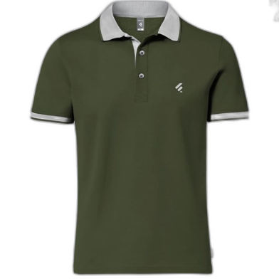 Fabrilife Single Jersey Knitted Cotton Polo - Olive image