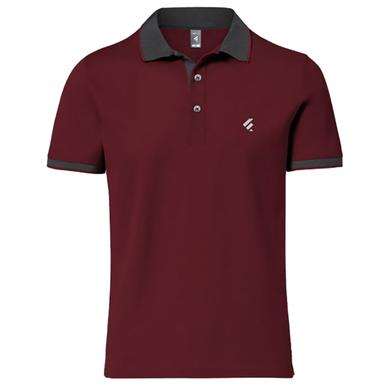 Fabrilife Single Jersey Knitted Cotton Polo - Maroon image