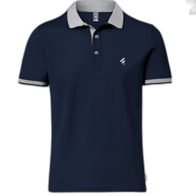 Fabrilife Single Jersey Knitted Cotton Polo - Navy image