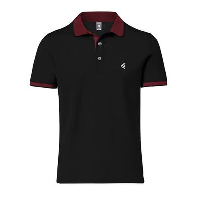Fabrilife Single Jersey Knitted Cotton Polo - Black image