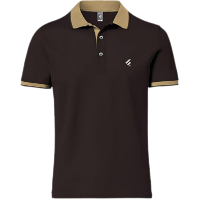 Fabrilife Single Jersey Knitted Cotton Polo - Chocolate image