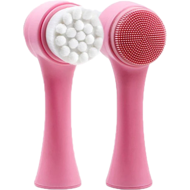 Face Manual Portable Cleaning Massage Brush Deep Cleansing Pores Skin Care Hot Double-sided Silicone Cleansing Tool image