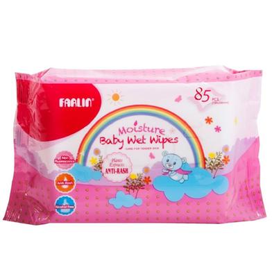 Farlin Baby Moisture Anti Rash Wet Wipes 85 Pcs Pink From 0M Plus image