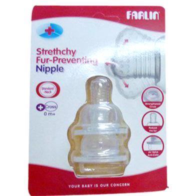 Farlin Stretchy Anti Colic Fur Preventing Nipple for 0MPlus Cross 2 Pcs image