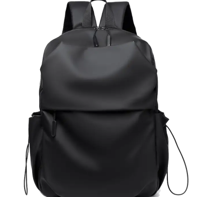 Fashionable B1009 Water-Resistant Travel Backpack- Black image