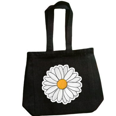 Fashionable Denim Fabric Tote Bag With Zipper image