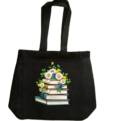 Fashionable Denim Fabric Tote Bag With Zipper image