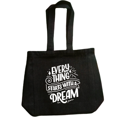 Fashionable Denim Fabric Tote Bag With Zipper image