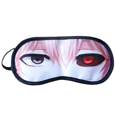 Fashionable Durable Stylish and Elegant Design Silk Eye Mask For Sleeping at Daylight Or Travelling Random Color Selection 1 Pcs (mask_eye_kakashi_1pcs) Kakashi's Eye image