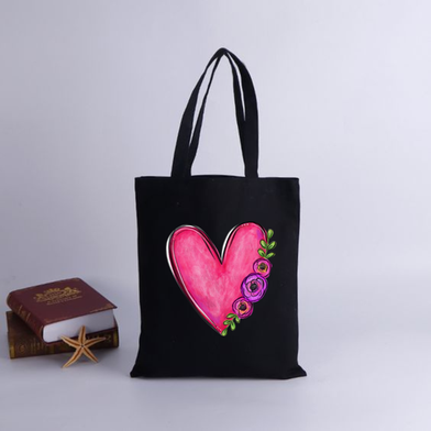 Fashionable Fabric Tote Bag With Zipper image