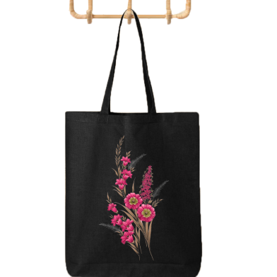 Fashionable Fabric Tote Bag With Zipper image