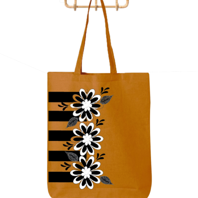 Fashionable Fabric Tote Bag With Zipper image