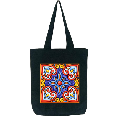 Fashionable Fabric Tote Bag With Zipper image