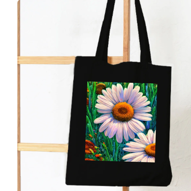 Fashionable Fabric Tote Bag With Zipper image