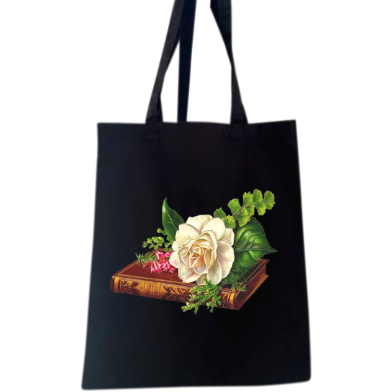 Fashionable Fabric Tote Bag With Zipper image