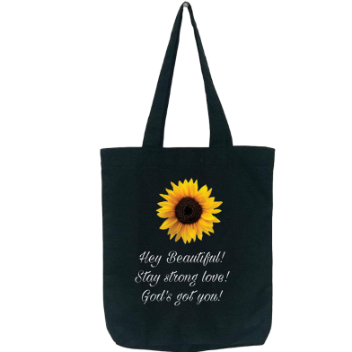 Fashionable Fabric Tote Bag With Zipper image