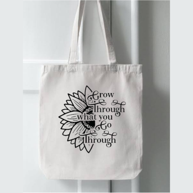 Fashionable Fabric Tote Bag With Zipper image