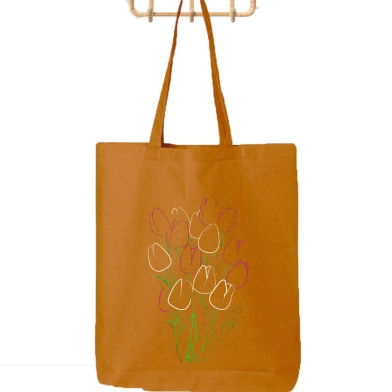 Fashionable Fabric Tote Bag With Zipper image