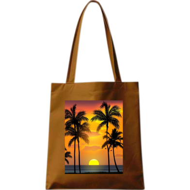 Fashionable Fabric Tote Bag With Zipper image