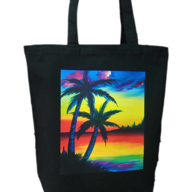 Fashionable Fabric Tote Bag With Zipper image