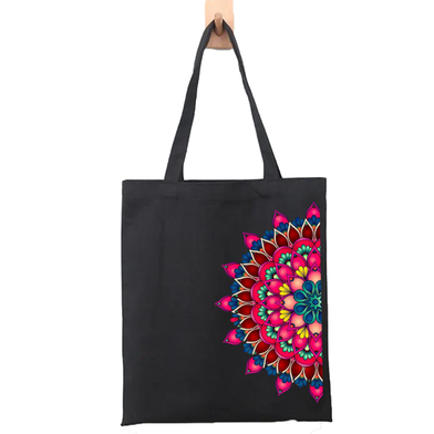 Fashionable Fabric Tote Bag With Zipper image