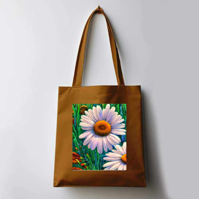 Fashionable Fabric Tote Bag With Zipper image