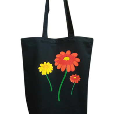 Fashionable Fabric Tote Bag With Zipper image