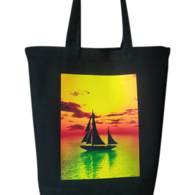 Fashionable Fabric Tote Bag With Zipper image