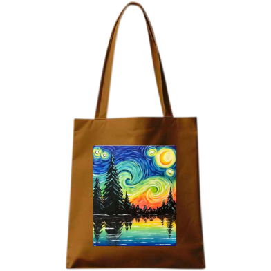 Fashionable Fabric Tote Bag With Zipper image