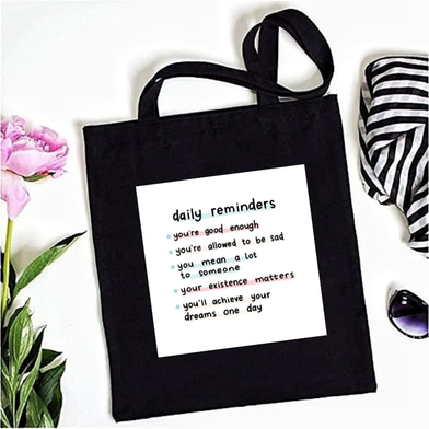 Fashionable Fabric Tote Bag With Zipper image
