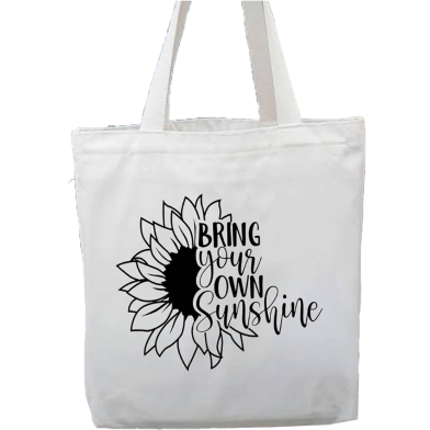 Fashionable Fabric Tote Bag With Zipper image
