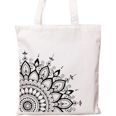 Fashionable Fabric Tote Bag With Zipper image
